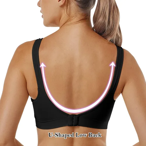 Vista 2 de Vertvie Bralette deportivo sin varillas para mujer, sin costuras, cobertura completa, talla grande, para dormir, yoga, entrenamiento, uso diario