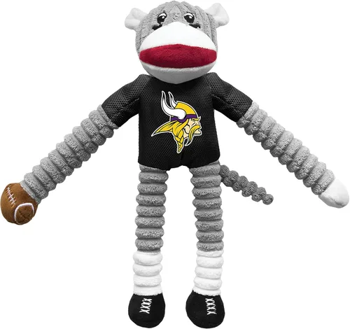Vista 10 de Littlearth NFL Sock Monkey Pet Toy, Team Color, One
