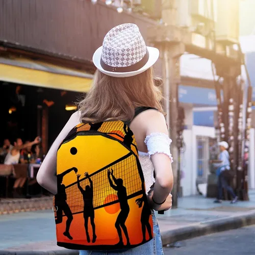 Vista 5 de Sport Voleibol Backpack for School Travel bead sail material Casual Outdoor with Adjustable Strap for Girl boy