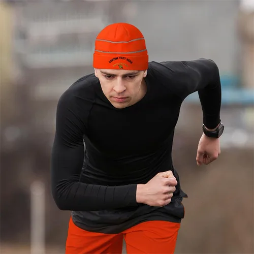 Vista 5 de Custom Reflective Beanie Abaco Island Boa High Visibility Running Gear Skull Cap for Men & Women 1