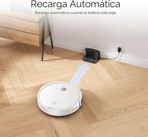 Vista 9 de ILIFE V2 Robot Aspirador, succión sin enredos, color blanco