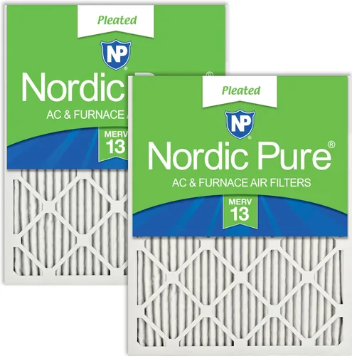 Vista 54 de Nordic Pure 20x20x1 (Tamaño real: 19 1/2 x 19 1/2 x 3/4) Filtros de aire para caldera/aire acondicionado Poly Green MERV 6 – Reduce el polvo