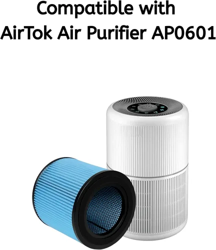 Vista 3 de Nispira AP0601 Filtro de repuesto para purificador de aire AirTok AP0601-RF 2 en 1 True HEPA, 1 paquete