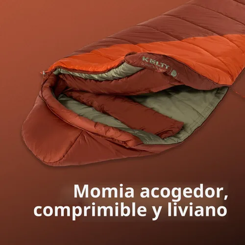 Vista 10 de Kelty Cosmic Synthetic Fill - Saco de dormir de 0 grados para mochilero, regular – correas de compresión, saco de cosas incluido