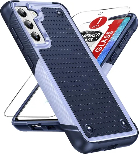 Vista 21 de LeYi Funda para Galaxy S21 FE-5G: Funda Samsung S21 FE con protector de pantalla, doble capa protectora de policarbonato duro y TPU suave Android