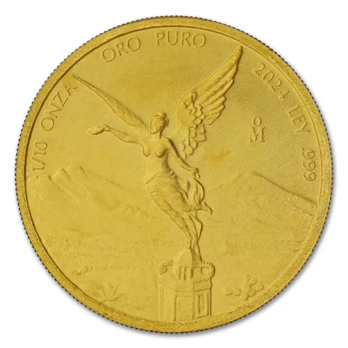 Vista 2 de 2024-1/10 oz MX Gold Libertad Brilliant Uncirculated 1/10 Onza Seller BU