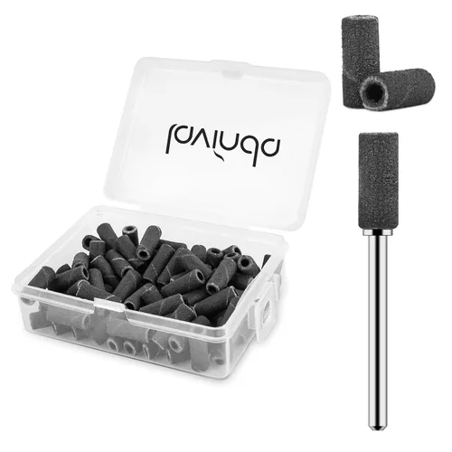 Vista 22 de Lavinda Brocas para taladro de uñas de 3/32 pulgadas de fácil remoción para bandas de lijado, mandril pequeño profesional de acero inoxidable de 3.1