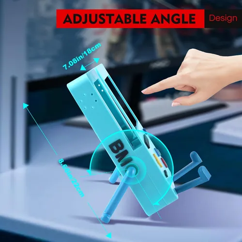 Vista 3 de GRAPMKTG Charging Stand with Smile Face for Nintendo Switch Accessories Portable Dock Compatible for Nintendo Switch OLED Cute Case Decor Gift Men