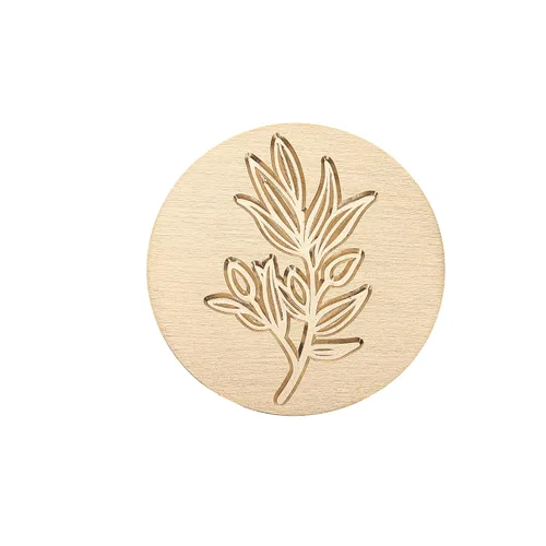 Vista 3 de Yoption Sello de cera de rama de olivo, cabeza de latón vintage, sello de cera de sellado de empuñadura de madera para boda, Navidad, fiesta