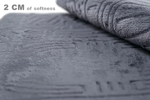 Vista 4 de Alfombra de oración con soporte para la espalda, silla plegable de meditación (gris)