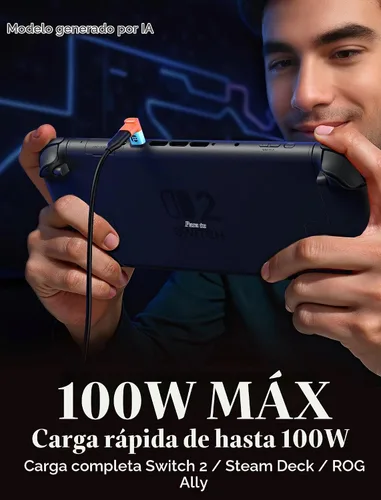 Vista 4 de JSAUX Paquete de 2 adaptadores USB C a USB C de 90 grados, adaptador tipo C de ángulo recto de 100W y 40Gbps para transferencia de datos para Steam