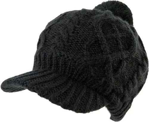 Vista 27 de Comhats - Gorro de 50/100 % lana, con visera, tejido, para el invierno y el clima frío