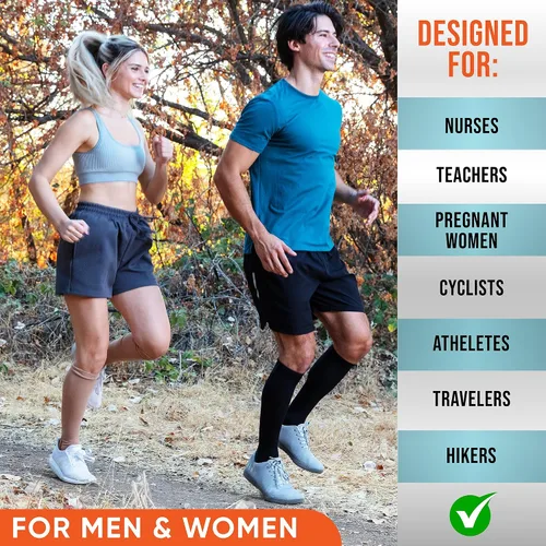 Vista 6 de Compression Socks for Women & Men 20-30 mmHg – Circulation Support for Nurses, Travel, Flight, Running & Everyday Wear