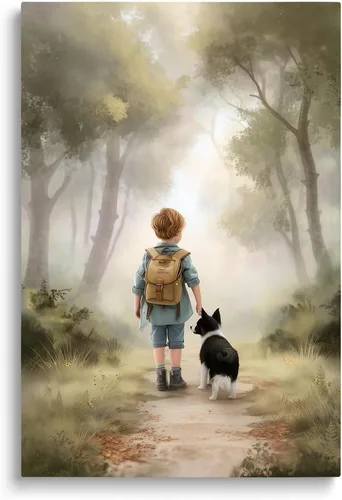 Vista 9 de Decoración de pared para cuarto de bebé, decoración de habitación de niño y aventura, arte de pared de montaña en acuarela para niños, decoración