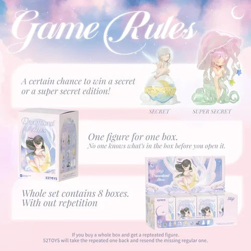 Vista 2 de 52TOYS Caja de sorpresas Candybox Sleep Dreamland Elfos 1 unidad, juguete coleccionable Kawaii, decoración creativa para habitación y escritorio
