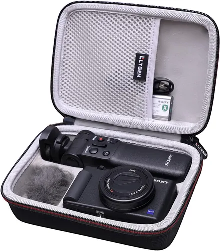 Vista 12 de L LTGEM Estuche para cámara compatible con Sony ZV-1F / ZV-1 / ZV-1 II Vlog Cámara digital, trípode, micrófono y kit de accesorios Vlogger, Negro