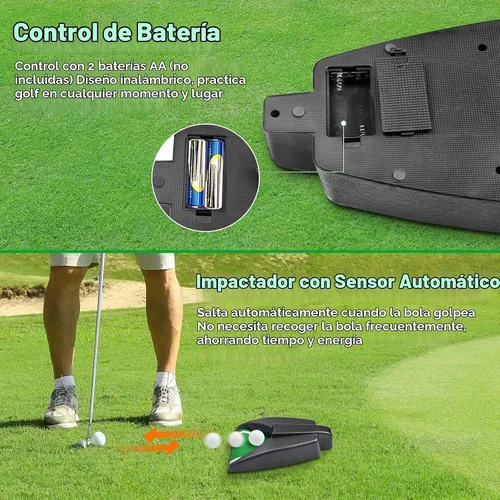 Vista 5 de Máquina de poner automática - Ayuda de entrenamiento con taza de golf de retorno automático para práctica en interiores/exteriores