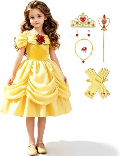 Vista 8 de Disfraz de princesa de Halloween para niñas, disfraz de hada de fiesta de cumpleaños, vestido para ocasiones especiales Bate