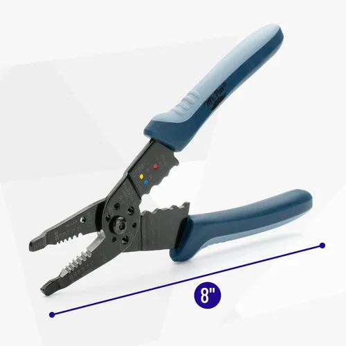 Vista 4 de Mr. Pen pelacables azul de 8 pulgadas - herramienta pelacables, cortador de alambre, herramienta de pelado Wire Cutter Stripper, Wire Sripping