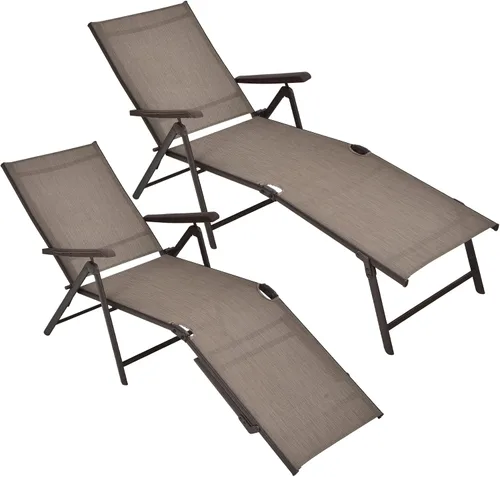 Vista 13 de Tangkula Sillón plegable para exteriores, tumbona reclinable con respaldo ajustable de 5 posiciones y reposapiés de 2 posiciones, no requiere