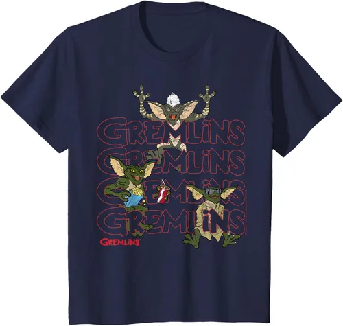 Vista 3 de Camiseta Gremlins Text Stack para niños, Negro, Kids 2