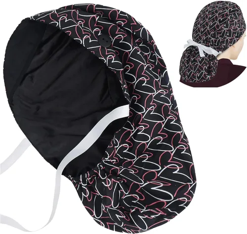 Vista 10 de Scrub Caps for Women Surgical Caps Nurse Hat Functional Ponytail Holder for Long Hair Single or Satin-Lined