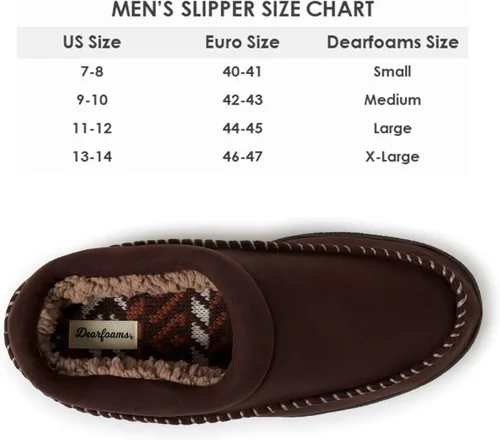 Vista 4 de Dearfoams Men's Thompson Cozy Memory Foam Indoor Outdoor Clog House Slipper