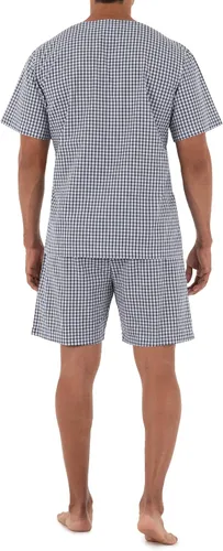 Vista 2 de Fruit of the Loom Conjunto de pijama de manga corta de tela ancha para hombre