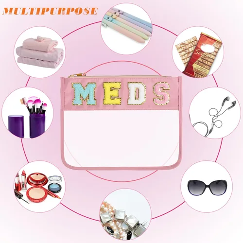 Vista 5 de ChezMax Bolsa de cosas preparadas para viajes, Meds rosados, Moderno