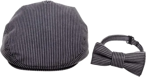Vista 19 de Born to Love Gorro de conductor a rayas para niños pequeños