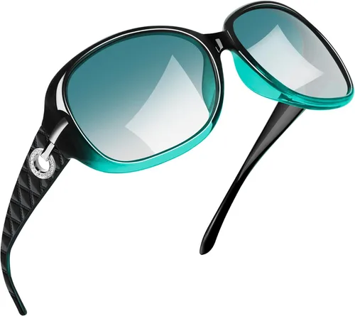 Vista 18 de Joopin Oversized Rectangle Sunglasses UV400 Protection Shades for Women Negro