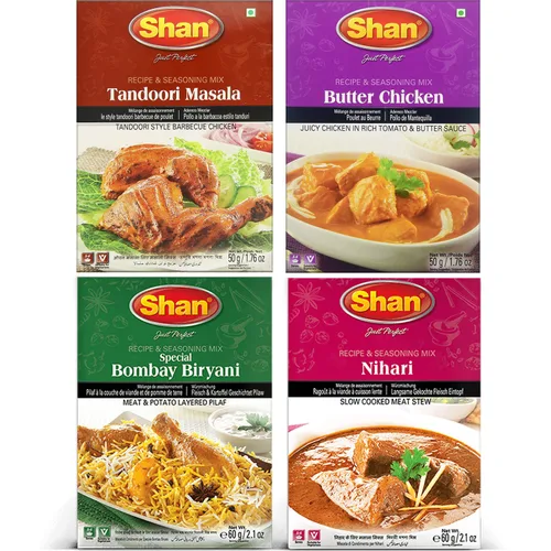Vista 6 de Shan Especias - Variedad Combo #1 (Tandoori, Pollo Mantequilla, Bombay Biryani, Nihari)
