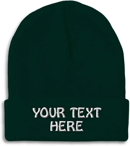 Vista 26 de Gorro de invierno para hombres y mujeres, gorro de acrílico con texto personalizado personalizado