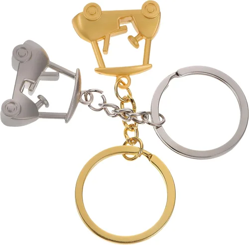 Vista 7 de KESYOO 2 llaveros de golf de metal para carrito de golf, colgante para carrito de golf, colgante de bolsa para regalo de golfista, regalo