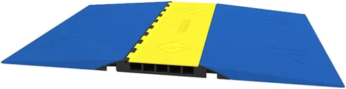 Vista 8 de Electriduct Rampa para silla de ruedas para cubierta de cable, protector de cable de transición suave, perfil de 2 pulgadas, goma antideslizante