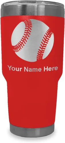 Vista 18 de LaserGram Vaso personalizado de 20 onzas, pelota de béisbol (verde camuflado)