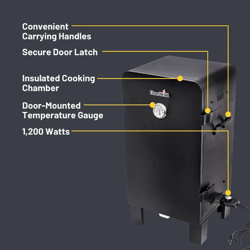 Vista 12 de Charbroil Ahumador eléctrico analógico, negro - 18202077