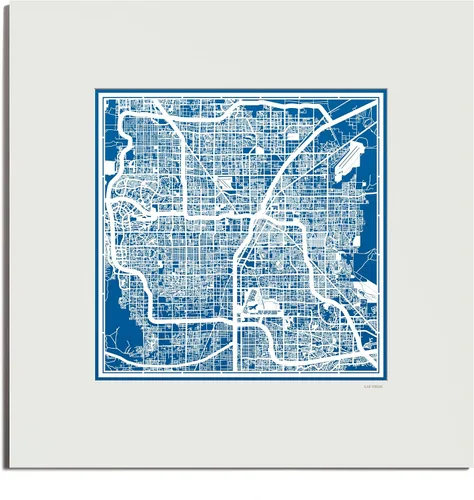 Vista 152 de O3 Design Studio San Diego, CA Paper Cut Map Matted Grey 20x20 in Paper Art
