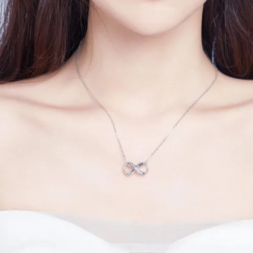 Vista 30 de Abalorios de plata de ley para pulseras, collares, familia para siempre, circonita cúbica, regalo de joyería para mujeres