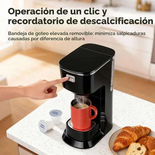 Vista 9 de Cafetera, cafetera de una sola porción para cápsulas K y negro