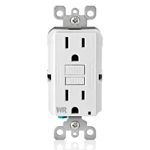 Vista 47 de Leviton SmartlockPro Interruptor con enchufe de doble polo receptáculo, AFTR1-E, 120.0 volts