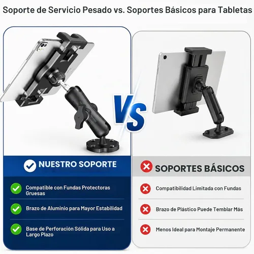 Vista 6 de Keuvirya Soporte de tableta resistente para camión y vehículo, soporte