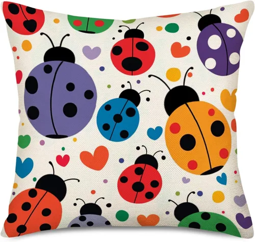 Vista 7 de Fundas de almohada de flores de calavera de Halloween, decoración del Día de los Muertos, funda de almohada de lino y algodón de 18 x 18 pulgadas