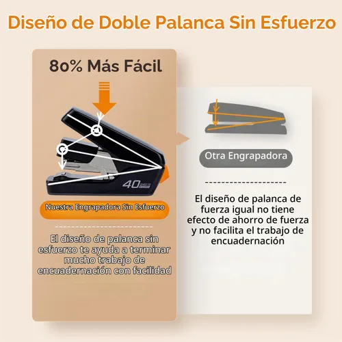 Vista 3 de Deli Engrapadora, grapadoras sin esfuerzo para escritorio, grapadoras Negro