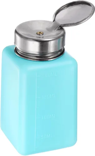 Vista 13 de HARFINGTON Dispensadores de alcohol solvente Push Down Botella dispensadora de líquido con tapa de acero inoxidable de sellado para limpiador