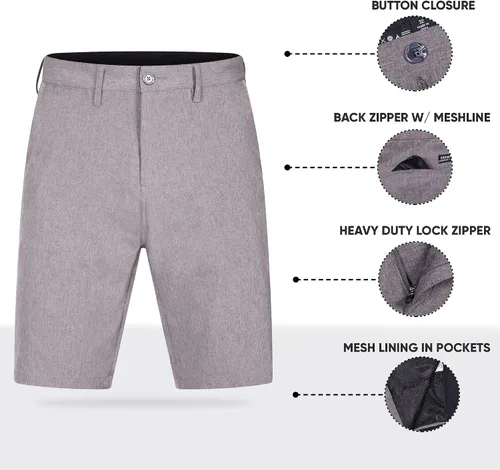 Vista 2 de Brickline - Pantalones cortos híbridos para hombre, traje de baño de material elástico y de secado rápido