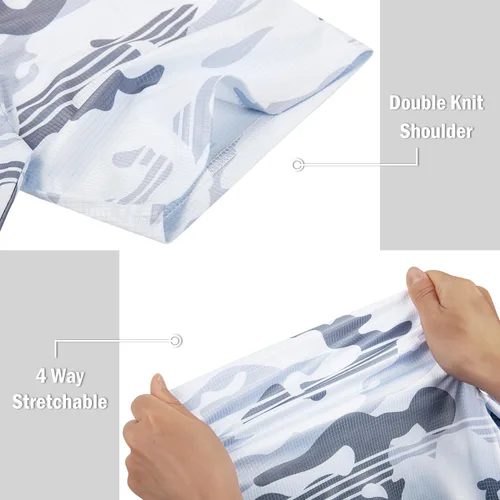 Vista 178 de TAPULCO Camisetas tipo polo de secado rápido para hombre, diseño de camuflaje, atléticas, ligeras, transpirables, casuales, para golf