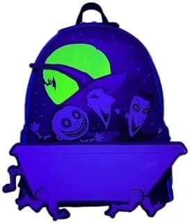 Vista 5 de Loungefly Disney Nightmare Before Christmas Lock Shock & Barrel Mini mochila, Negro -, Bolso de moda