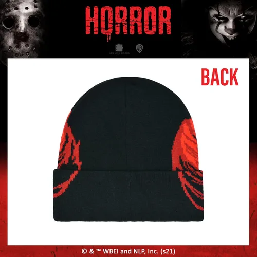 Vista 5 de Concept One Stephen King's IT Pennywise - Gorro de invierno enrollable, color negro, talla única, Negro