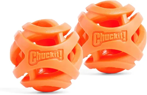 Vista 8 de Pelota de juguete Chuckit! Air Fetch para perros, pequeña (5.08 cm de diámetro), para perros de 0-9 kg, paquete de 2 Diseño hueco, similar a